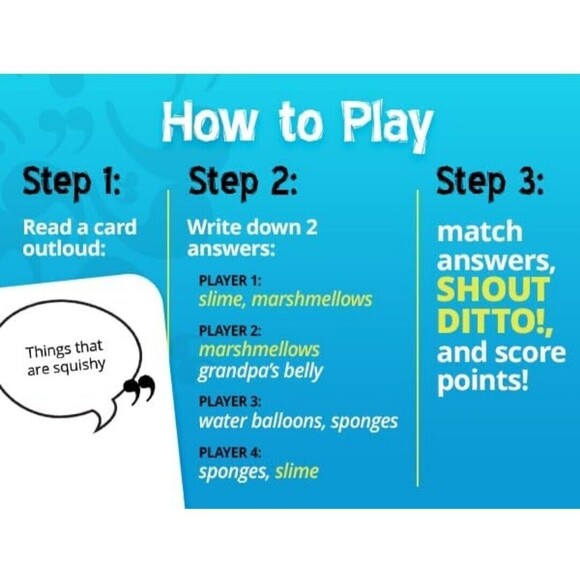 Double Ditto - a Hilarious  Family Party Game for 4-20 Players.Ages 8 And Up - Picture 4 of 9